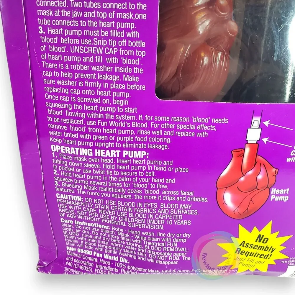 Vintage Fun World Bleeding Mask New In Package